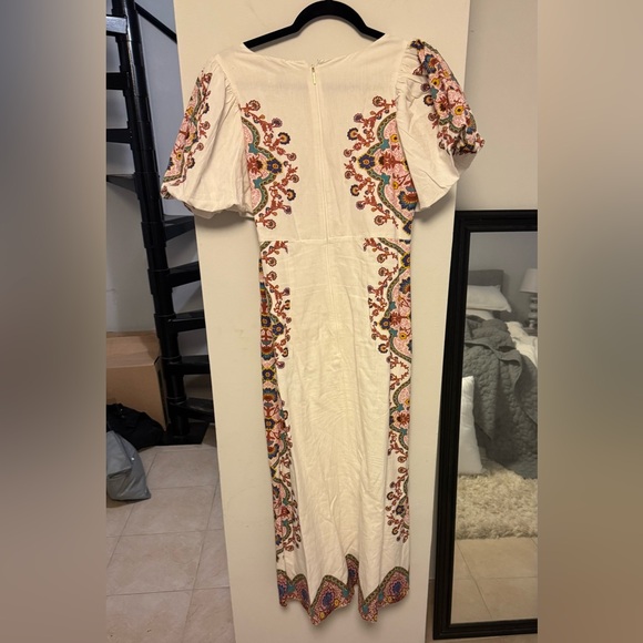 Tuckernuck White Midi Dress with Multicolor Embroidery - Picture 3 of 5